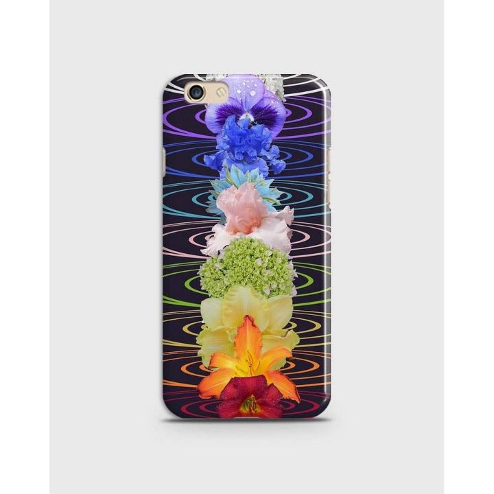 F3 Case Cover 3d Hard- Oppo  Colorful Flowers Print - 1cover2555