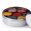Stainless steel spice box with spoon - Masala box. 