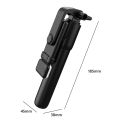 Phone Selfie Stick Tripod Extendable Monopod with Fill Light 360° rotating live streaming phone holder portable tripod. 