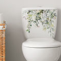 Green Plant Leaves Wall Sticker Bathroom Toilet Decor Living Room Cabinet Home. 