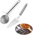 Pizza Cutter Wheel and Pie Server, Stainless Steel Pizza Server Knife Pizza Slicer Shovel set,Kitchen Pastry Cheese Pizza Tools,2 Packet. 