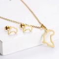 Wholesale Fashion Women Jewelry Sets 18K Gold Plated Love Cross Sun Earring Necklace Stainless Steel Jewelry Set. 