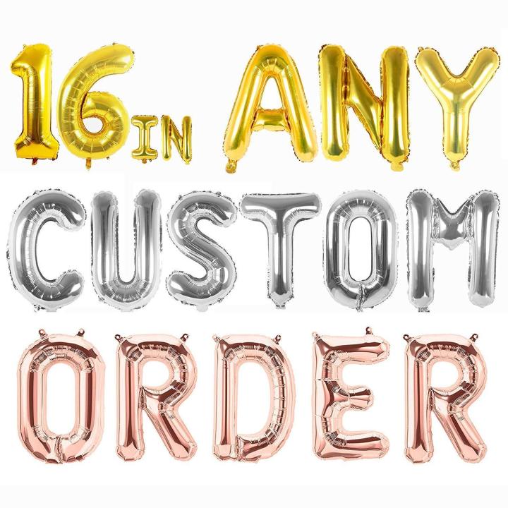 Silver 16 Inches Foil Balloons Alphabet And Numbers Price is Per Piece Customized A TO Z and Digits 0 to 9