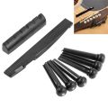 Guitar bridge saddle and neck nut high quality bone made for Acoustic and semiacousitc Guitars. 