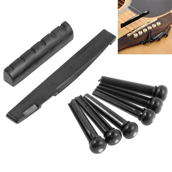 Guitar bridge saddle and neck nut high quality bone made for Acoustic and semiacousitc Guitars