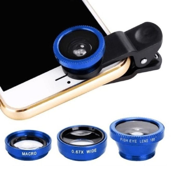 3 In 1 Fish Eye Lens Camera Kits Universal Wide Angle Macro Fisheye For iPhone 11 Pro XS MAX XR X 8 7 6s Plus Ojo De Pez Movil-fisheye