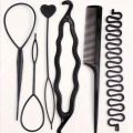Hair Styling Tools Set for Girls, 6pcs Hair Accessories, Combs, Bands & Care Kit. 