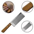 Crinkle Cut Potato/Chip/Fruit/Vegetable Wavy Blade Cutting with Wooden Handle/French Fry Potato Cutter. 