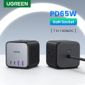 UGREEN CD268 DigiNest Cube Power Strip (3 AC outlets + 65W 2A2C) 7 USB Port Fast Charger HUB 65W Smart Wall Socket Extension Power Wall Adapter Charging HUB Power Strip Universal Charging Station Quick Charging Dock For All Brands Fast Charger With 7 USB. 