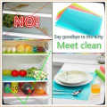 4pcs Fridge Mats, Refrigerator Liners Sheet – Non-Slip, Waterproof, and Easy to Clean Mats for Protecting Refrigerator Shelves, Drawers, and Storage Bins, Food Safety and Organization. 