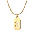 Stainless Steel Number Pendant Necklaces For Women Men Gold Color 0 1 2 3 4 5 6 7 8 9 Necklace Pendant Jewelry Neck Chain. 