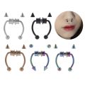 Nose Chain Ring Hip Hoop Non Piercing Nose Septum snag Ring Goth Magnet Nose Punk Body Jewelry Unusual Costume Jewelry. 
