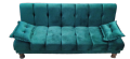The Furniture Collection - Customised 3 Seater Sofa Cum Bed Imported Fabric Soft Velvet Green, length 6 ft and height 18 inches Apartments/Offices. 