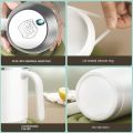 Office Cup, Tea Cup, Insulated Coffee Mug, Stainless Steel Coffee Mug 500 ml with Handle | Premium Clear Cap Mug with Lid for Coffee/Tea/Milk.. 
