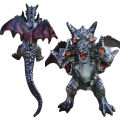 Big Size High Quality 3 Head Black Dragon For kids - Model Toys Animal Rubber Action Figure Toy for Kids Gifts - 18 inch/9inch (B Grade). 