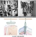 Clothes Hangers Organizers and Storage College Dorm Room Essentials Closet Organizer Magic Space Saving Hangers with 9 Holes. 