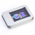 Metal Fidget Spinner 2 Lobes Stainless Steel Figrol Hand Spinner. 
