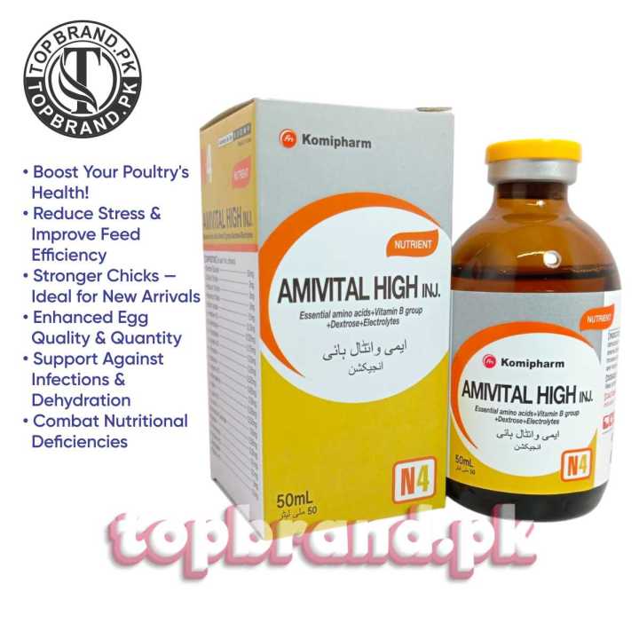 Amivital High 50ml & 250ml – Amino Acids - Vit B Group - Dextros - Electrolytes - Advanced Anti fungal & Anti parasitic Solution for Poultry & Livestock And for fancy birds