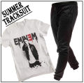 Trendy EMINEM Tracksuit for Men & Boys Gym Wear printed half Sleeve T-Shirt & Trouser for Summer Collection Elegant Wear. 