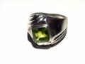 Peridot Silver Ring - GNJP78628. 