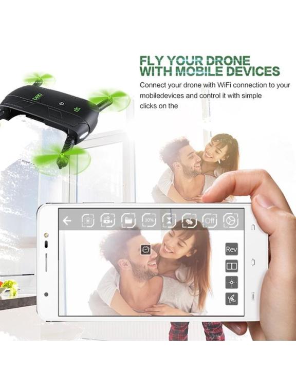 Fpv%20Wifi%20Foldable%20Drone%20Camera%206%20Axis%20Phone%20Controlled%20-%20Black%20-%20Image%204
