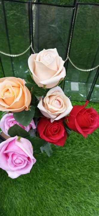 Artificial flowers Mehndi mayon Shadi dholki decoration Rose Paper Flower Wedding Birthday Anniversary Decoration Best Home Party Decorations