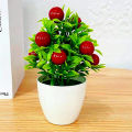 Artificial Fruit Bonsai Mini Orange Pomegranate Tree Windowsill Decor Plastic Courtyard Simulated Plants Bonsai for Home. 