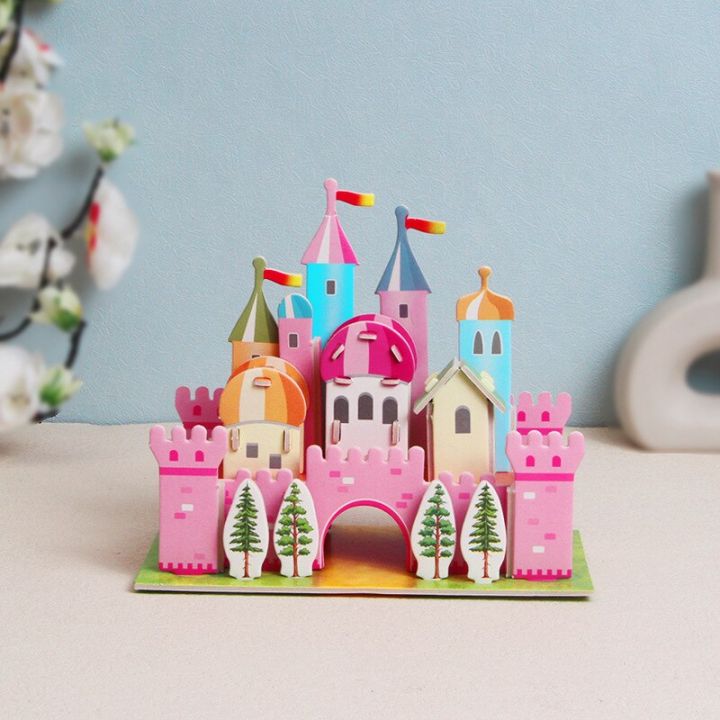 Cartoon%20Castle%20Building%20Model%20Paper%20Cardboard%203D%20Jigsaw%20Puzzle%20For%20Kids%20Handmade%20DIY%20Educational%20Toys%20Gifts%20-%20Image%203
