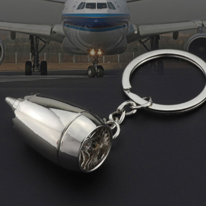 New Design Metal Plane Engine Keychains Mini Jet Engine Keyrings Gifts