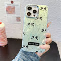 【Ready stock+COD】Korean Ins Mint Green Bow Unique Laser Phone Case for IPhone 15 14 13 Pro Max 12 11 Pro Max for IPhone 11 12 13 14 15 Pro Capa. 