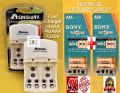 AA AAA Rechargeable Cell With Charger 1.2v Rechargeable Battery Cells Wall Travel Adapter. 