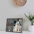 Dog Memorial Picture Frame Wooden Dog Picture Frame Pet Collar Memorial Sympathy Gifts Home Decoration For A Grieving Friend. 