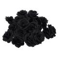 60 Pcs Black Rose Artificial Silk Flower Party Wedding House Office Garden Decor DIY. 