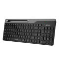 A4Tech FBK25 - NEW EDITION - QuietKey Silent Typing - Bluetooth & 2.4G Wireless Keyboard - Pairs upto 4 Devices - Smartphone Holder - Extra Color Plates - For PC, Laptop, Mobile, iOS, Android, Tablet, Smart TV, iPad. 