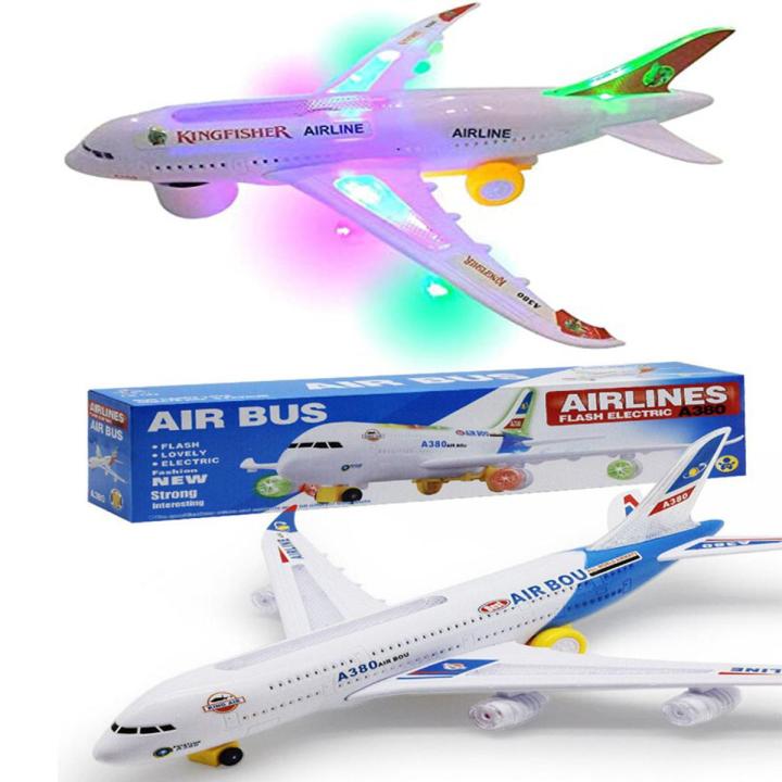 Super Toy Battery Operated Airbus Aeroplane for Kids with Light & Sound Effects (Multi-Color)