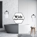 Alkhaleej Matte Black Towel Ring for Bathroom 1 Pack, Kitchen Bath Towel Holder Hangers Wall Mount Heavy Duty Storage Stainless Steel. 
