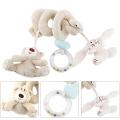 Child Bear Rabbit Spiral Wrap Around Crib Bed Bassinet Stroller Toy Plush Soft Toys. 