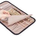 Jewelry Organizer Roll Foldable Jewelry Storage Bag Portable Travel Jewelry Case Soft Earrings Bracelet Storage Holder Durable Black. 