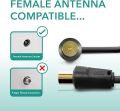 TV Aerial Cable 10m - Male To Male Gold Plated Coaxial Wire | Plug to Plug Shielded Connectors | Antenna AV Lead for Digital and Analogue Signals - Black uk import. 