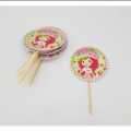 STEWBERRY SHORT CAKE CUPCAKE TOPPERS ( PACK OF 10 CUPCAKE TOPPERS ). 