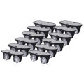 12Pcs Adhesive Pulley Storage Box Casters Trash Can Furniture Caster Wheel Home Silent No Scratches Box Wheels Black. 