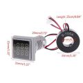 LED Display Voltmeter 22mm AD112-22FVA Square Voltage Current Indicator Digital Dual Display Volt Voltage Tester Meter Parts. 