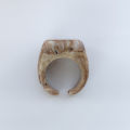 Vintage Marble Design Open Size Acrylic Band Rings Men Women Finger Jewelry Geometric Round Square Chunky Resin Rings. 