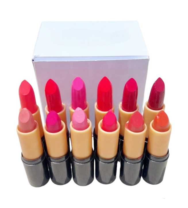 Pack Of 12 Matte Lipstick Pack - Multicolour