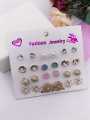 Pip Store New Arrival High Quality Women Jewelry Earrings Set Luxury And Stylish Pack Of 12 Stud Earings Card For Women / Girl. 