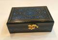 HANDCRAFTED LACQUER WORK ( NAKSI KAAM ) JEWELRY BOX WOODEN. SZIE 6X4 INCHES  . HAND PAINTED . UNIQUE ANTIQUE DESIGN. 