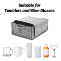 Felt Cup Holder Camping Glass Carrier Mobile Home Plate Holder Felt for Drinking Glasses Wine Glass Holder Camping Accessorie Camper Tableware Storage. 
