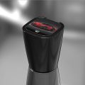 Car Ashtray With Lid, Portable LED Cigar Smoke Car Ashtray Smoke Remover Double-Layer Inner Box Ash Cylinder Cup Holder (Black). 