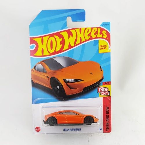 2022 Hot Wheels Tesla Roadster - HW Exotics 1/10 Track Stars Metallic Silver