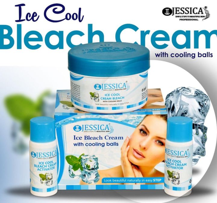 Jessica Ice Cool Bleach Cream With Cooling Balls - 500g